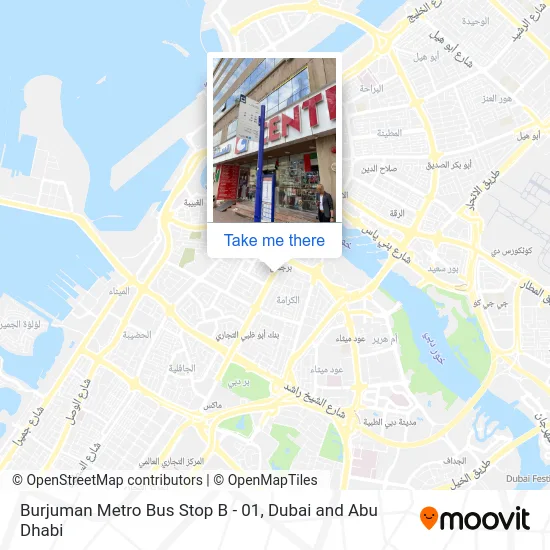 Burjuman Metro Bus Stop B - 01 map