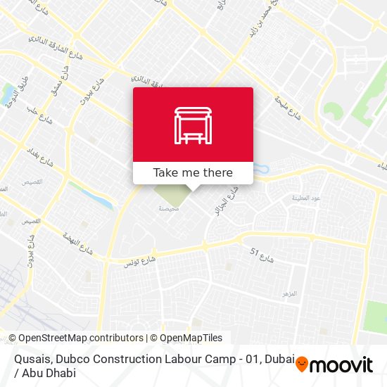 Qusais, Dubco Construction Labour Camp - 01 map