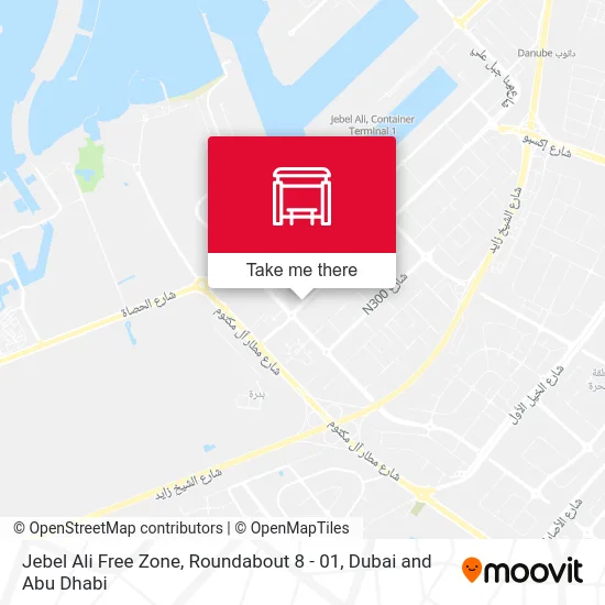 Jebel Ali Free Zone, Roundabout 8 - 01 map