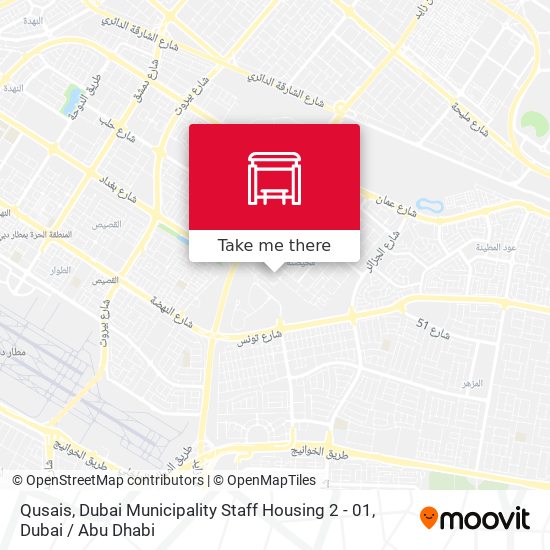 Qusais, Dubai Municipality Staff Housing 2 - 01 map