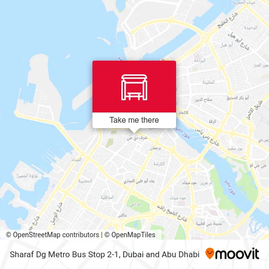 Sharaf Dg Metro Bus Stop 2-1 map
