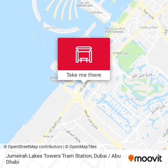 Jumeirah Lakes Towers Tram Station map