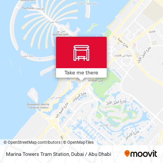 Marina Towers Tram Station map