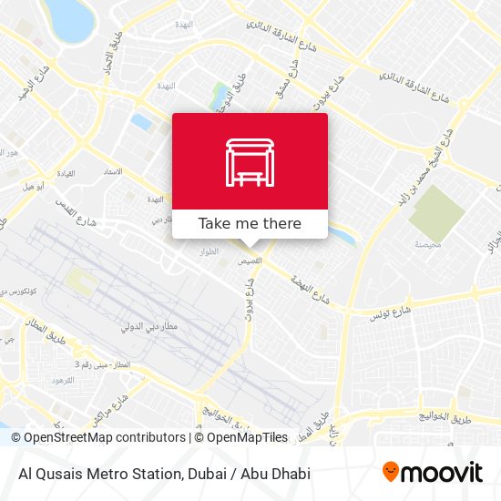 Al Qusais Metro Station map