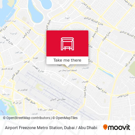 Airport Freezone Metro Station map