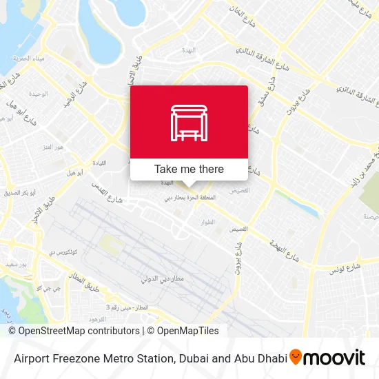 Airport Freezone Metro Station map