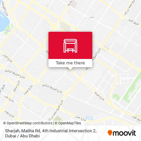 Sharjah, Maliha Rd, 4th Industrial Intersection 2 map