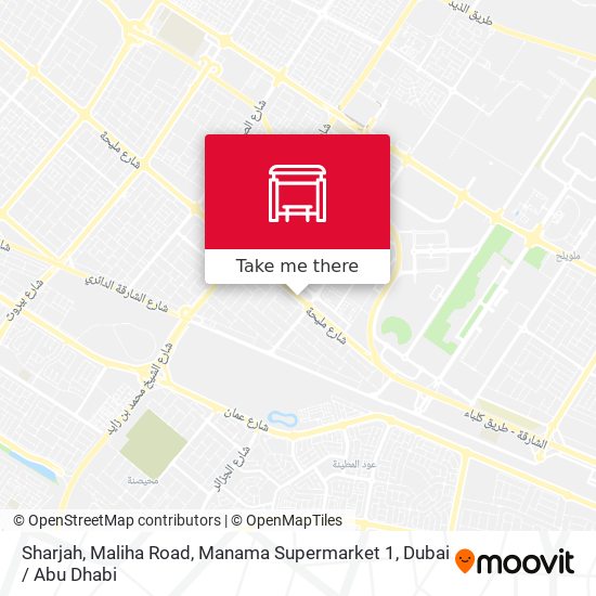 Sharjah, Maliha Road, Manama Supermarket 1 map