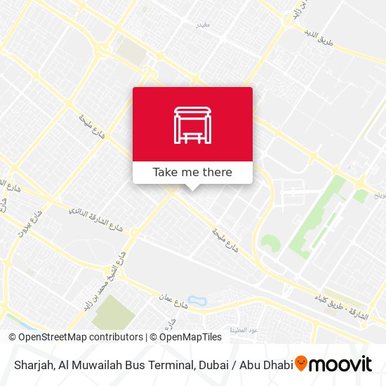 Sharjah, Al Muwailah Bus Terminal map