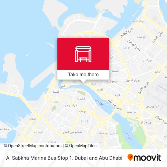 Al Sabkha Marine Bus Stop 1 map