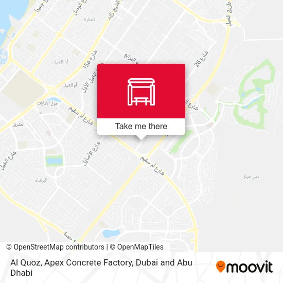 Al Quoz, Apex Concrete Factory map