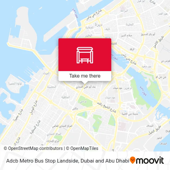 Adcb Metro Bus Stop Landside map