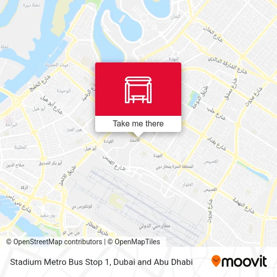 Stadium Metro Bus Stop 1 map