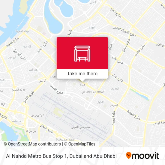 Al Nahda  Metro Bus Stop 1 map