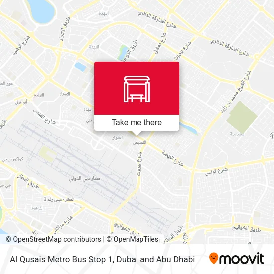 Al Qusais Metro Bus Stop 1 map