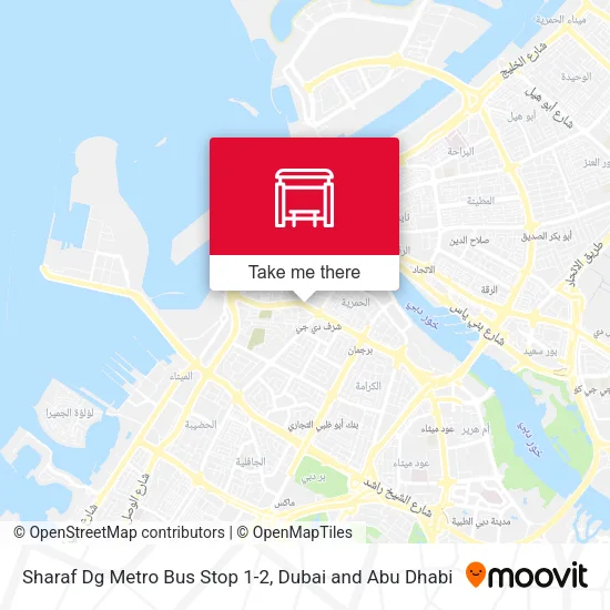 Sharaf Dg Metro Bus Stop 1-2 map