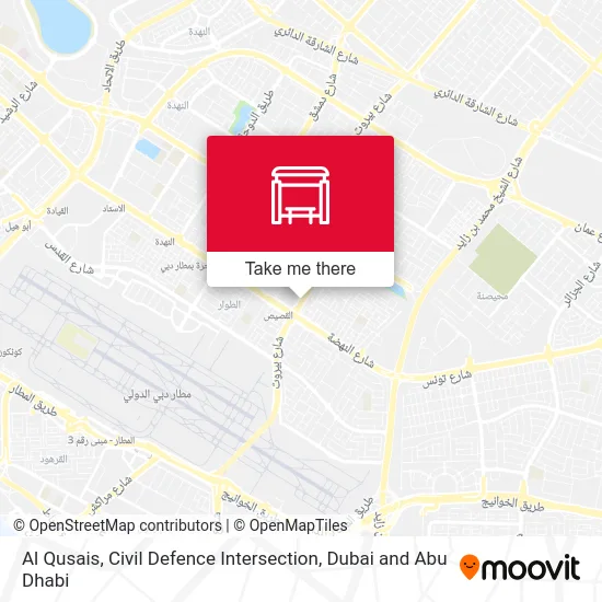 Al Qusais, Civil Defence Intersection map