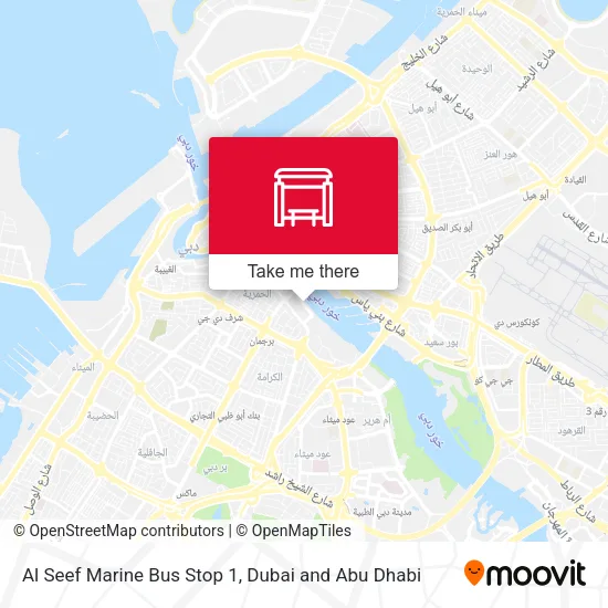 Al Seef Marine Bus Stop 1 map