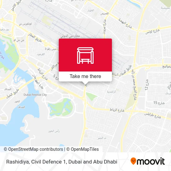 Rashidiya, Civil Defence 1 map