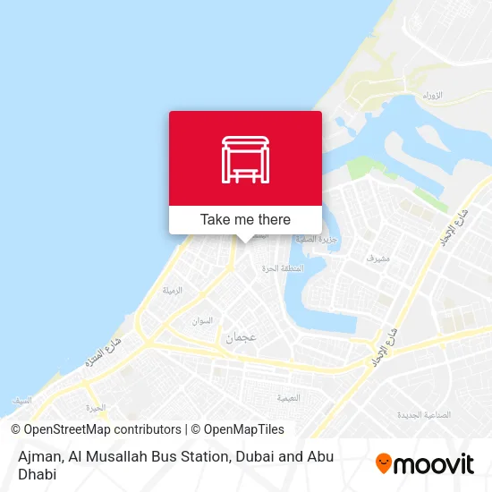 Ajman, Al Musallah Bus Station map