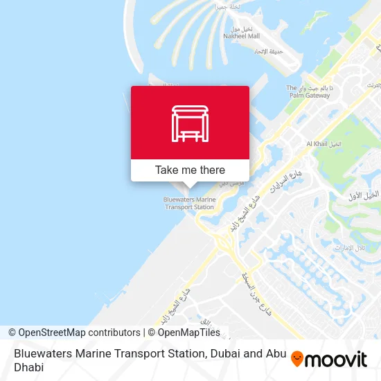Bluewaters Marine Transport Station map