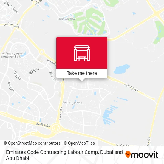 Emirates Code Contracting Labour Camp map