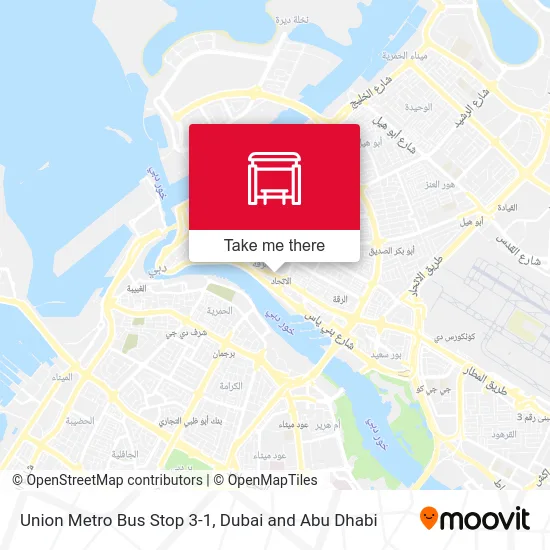 Union Metro Bus Stop 3-1 map