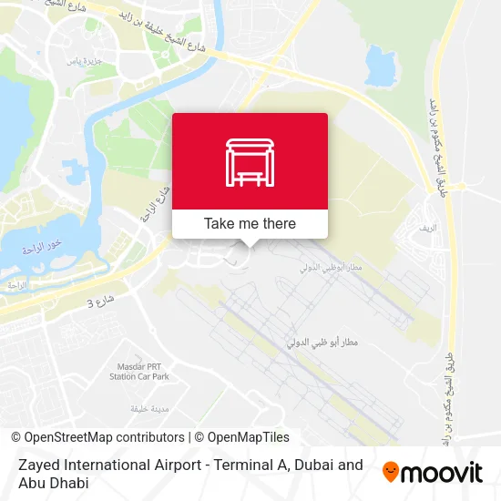 Zayed International Airport - Terminal A map