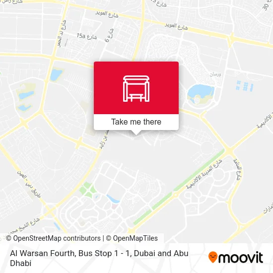 Al Warsan Fourth, Bus Stop 1 - 1 map