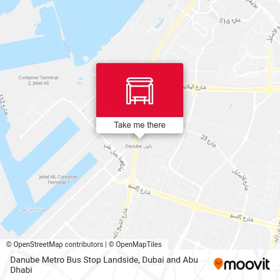 Danube Metro Bus Stop Landside map