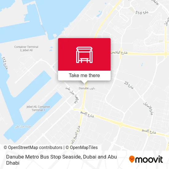 Danube Metro Bus Stop Seaside map