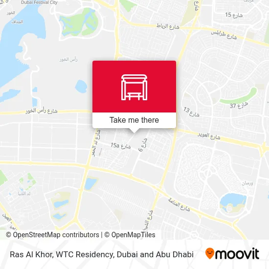 Ras Al Khor, WTC Residency map