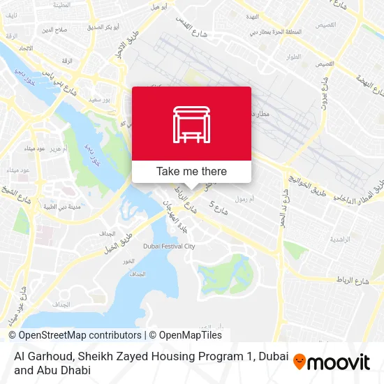 Al Garhoud, Sheikh Zayed Housing Program 1 map