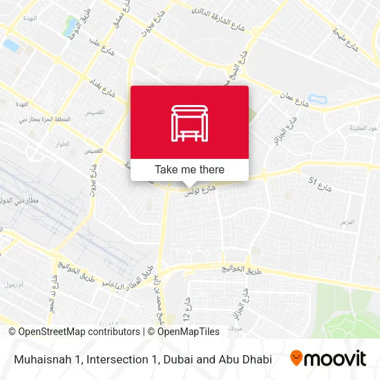 Muhaisnah 1, Intersection 1 map