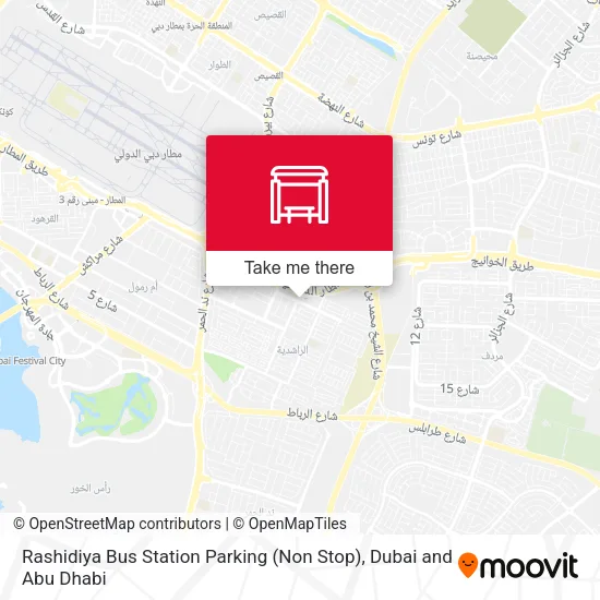 Rashidiya Bus Station Parking (Non Stop) map