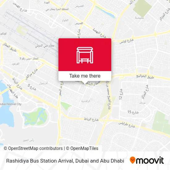 Rashidiya Bus Station Arrival map