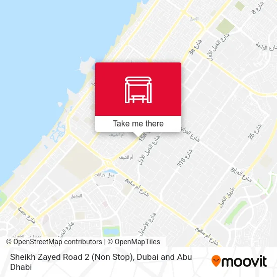 Sheikh Zayed Road 2 (Non Stop) map