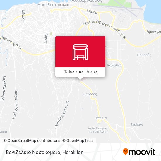 Βενιζελειο Νοσοκομειο map