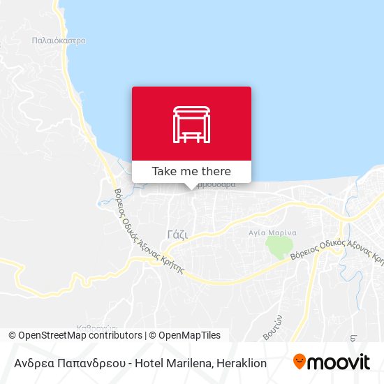 Ανδρεα Παπανδρεου - Hotel Marilena map