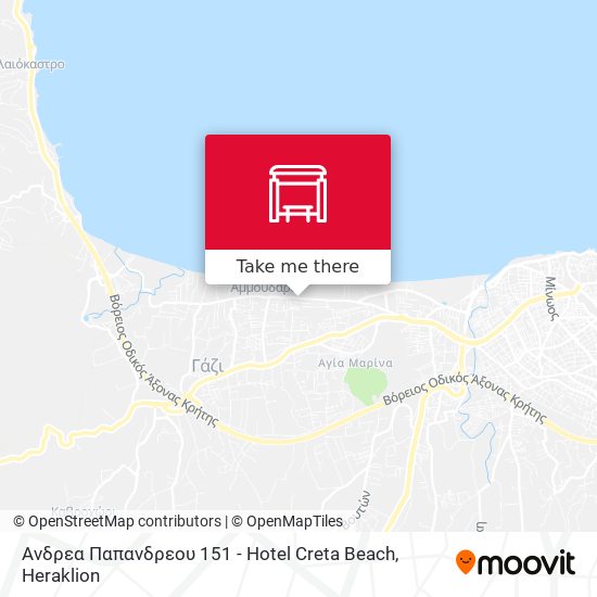Ανδρεα Παπανδρεου 151 - Hotel Creta Beach map