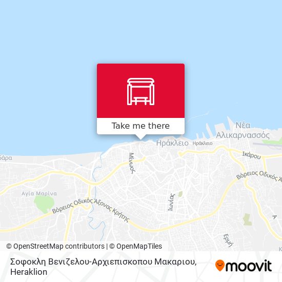 Σοφοκλη Βενιζελου-Αρχιεπισκοπου Μακαριου map