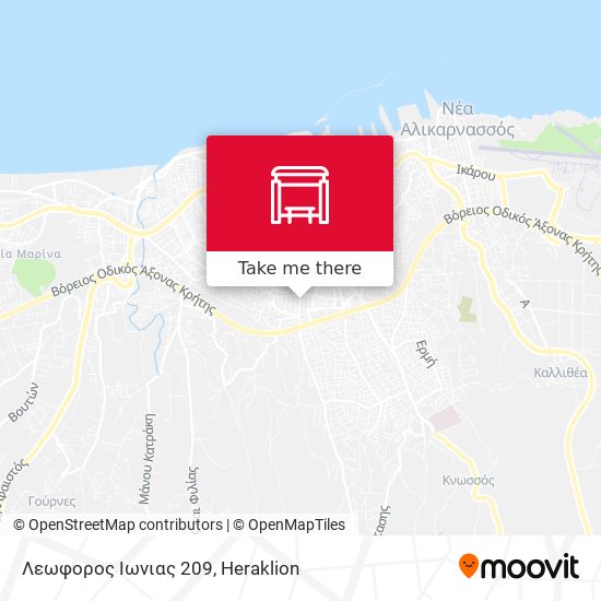 Λεωφορος Ιωνιας 209 map