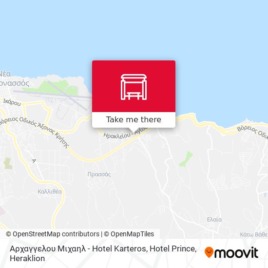 Αρχαγγελου Μιχαηλ - Hotel Karteros, Hotel Prince map