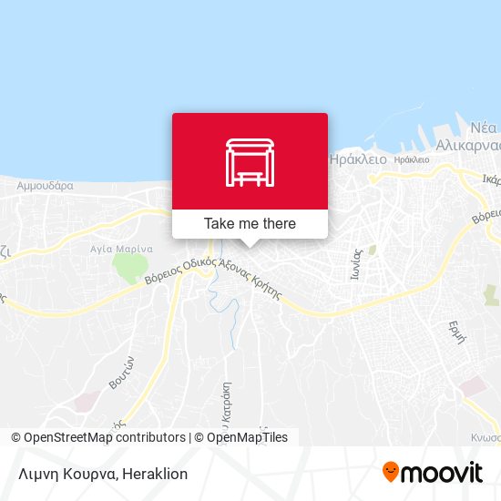 Λιμνη Κουρνα map
