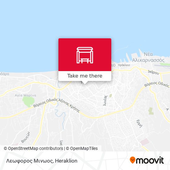 Λεωφορος Μινωος map