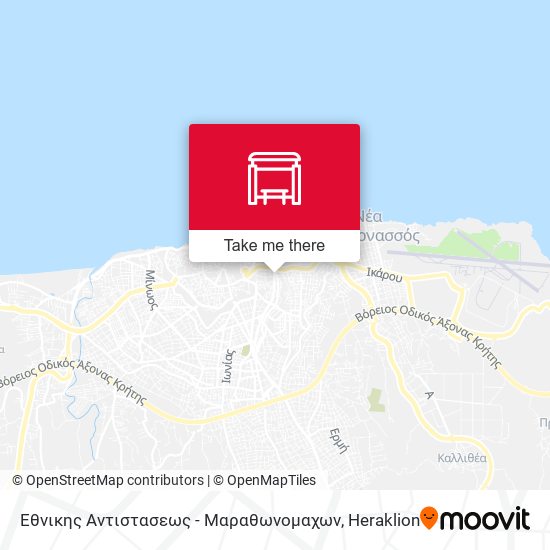 Εθνικης Αντιστασεως - Μαραθωνομαχων map