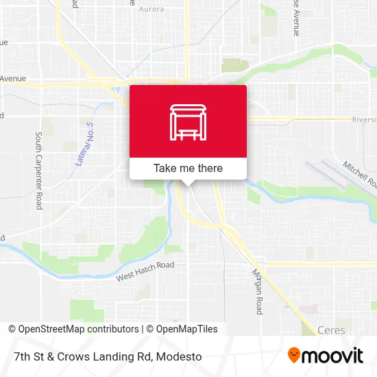 7th St & Crows Landing Rd map