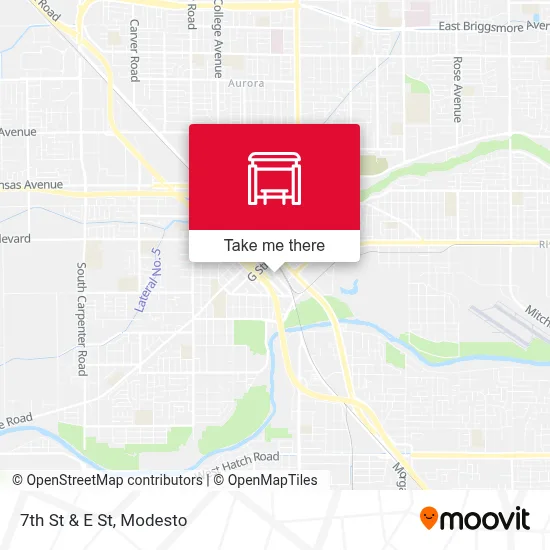 7th St & E St map