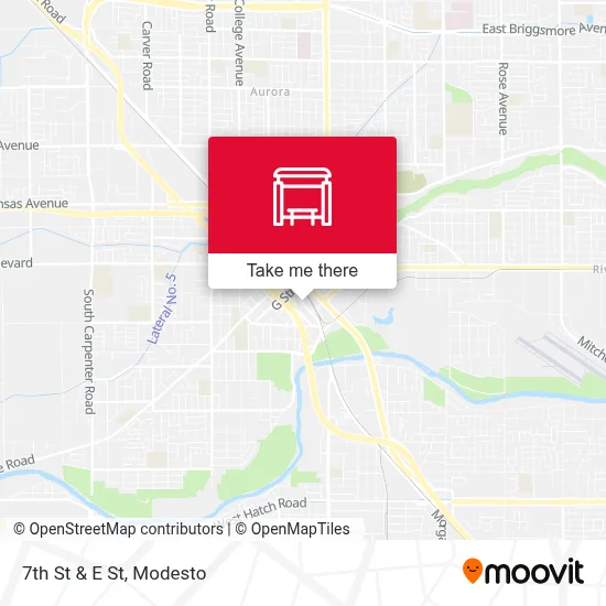 7th St & E St map