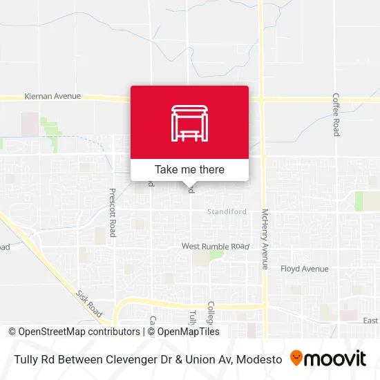 Mapa de Tully Rd Between Clevenger Dr & Union Av